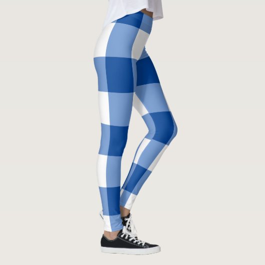 Blauw gingham patroon leggings (Rechts)