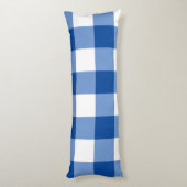 Blauw gingham patroon lichaamskussen (Achterkant (Verticaal))