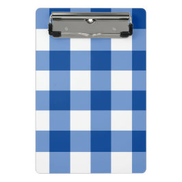 Blauw gingham patroon mini klembord