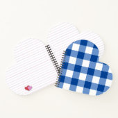 Blauw gingham patroon notitieboek (Binnen)