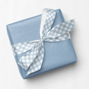 Blauw gingham schattig eenvoudige check lint