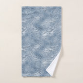 Blauw Glam Glitter Zebra Print Bad Handdoek (Handdoek)