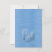 Blauw Glanzend Elegant Fonkelend Frame RSVP Kaartje (Achterkant)