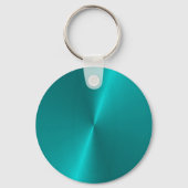 Blauw glanzend faux metal monogram sleutelhanger (Achterkant)