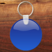 Blauw Glanzende Knop Sleutelhanger (Voorkant)