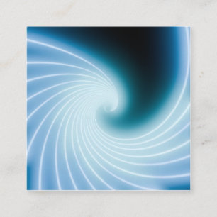 Blauw glanzende neonlijn kunstgolf vierkante visitekaartje
