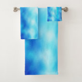Blauw glas bad handdoek (Insitu)