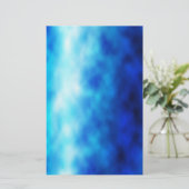 Blauw glas briefpapier (Staand voorkant)