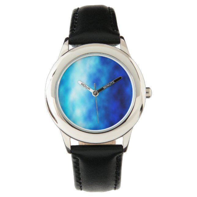 Blauw glas horloge (Voorkant)
