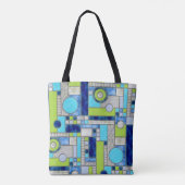 Blauw Glas in lood Draagtas (Achterkant)