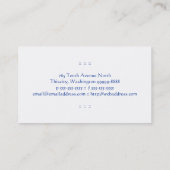 Blauw Glas in lood Visitekaartje (Achterkant)