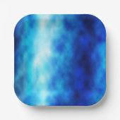 Blauw glas papieren bordje (Voorkant)