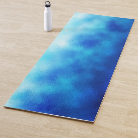 Blauw glas yogamat (In situ)