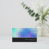 Blauw Glaspatroon Professioneel Visitekaartje (Staand voorkant)