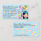 Blauw Glass Clean Janitorial House Keeping Visitekaartje (Voorkant / Achterkant)