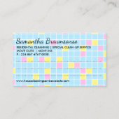 Blauw Glass Clean Janitorial House Keeping Visitekaartje (Achterkant)