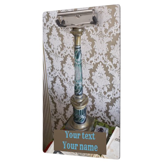 blauw glazen kaarlehouder klembord (Links)