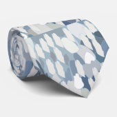 Blauw Gletsjer Ijs Patroon Stropdas (Opgerold)