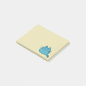 Blauw glimlachend keukenkat post-it® notes (Schuin)