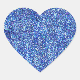 Blauw glinsterende uitstraling lege sjabloon glamo hart sticker