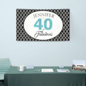 Blauw Glitter 40 en Fantastisch op Maat 40e Verjaa Spandoek (Beurs)
