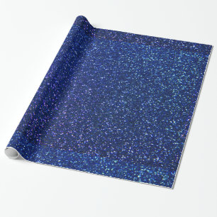 Blauw glitter cadeaupapier