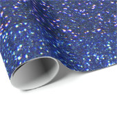 Blauw glitter cadeaupapier (Rol Hoek)