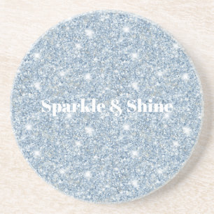 Blauw Glitter Fonkeling Zandsteen Onderzetter