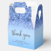 Blauw Glitter Glans Bedankt Favorietendoos Bedankdoosjes (Geopend)