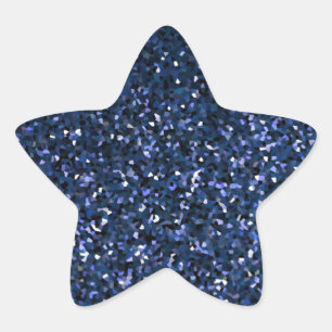 Blauw Glitter Glans Sparkelend Patroon Vieringen Ster Sticker