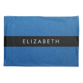 Blauw Glitter, Glitter Achtergrond, Jouw naam Kussensloop (Achterkant)