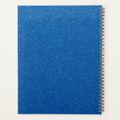Blauw Glitter, Glitter Achtergrond, Jouw naam Planner (Achterkant)