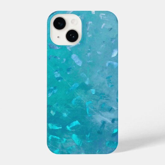 Blauw glitter iPhone hoesje (Achterkant)
