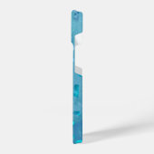 Blauw glitter iPhone hoesje (Linkerkant)