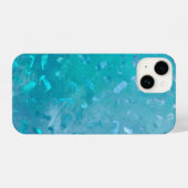 Blauw glitter iPhone hoesje (Achterkant horizontaal)