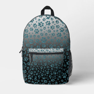 Blauw glitter licht effect print poten bedrukte rugzak