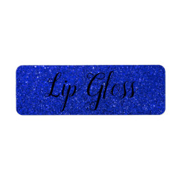 Blauw Glitter Lipgloss-etiket Etiket