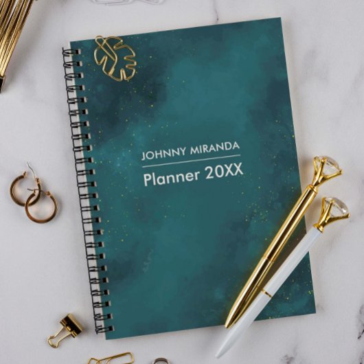Blauw & Glitter Maand en Week Planner