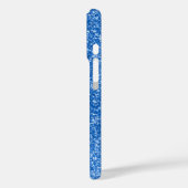 Blauw glitter-ontwerp Case-Mate iPhone case (Achterkant / Links)