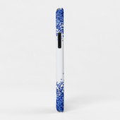 Blauw Glitter op Wit - eenvoudig | Case-Mate iPhone Case (Achterkant/rechts)