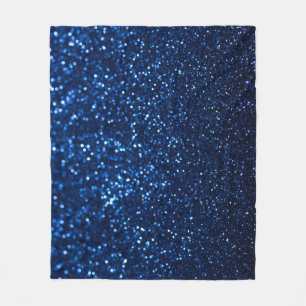 Blauw Glitter Textuur Feestelijke Sprankel Fleece Deken