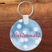 Blauw glittersleutelhanger met persoonlijke naam v sleutelhanger (Voorkant)