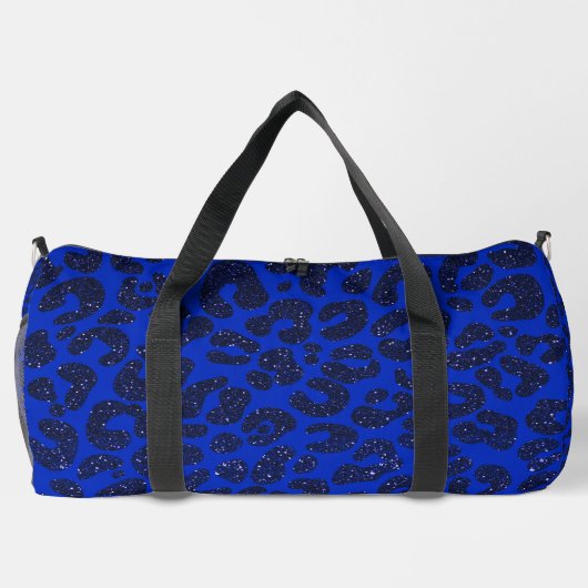 Blauw Glittery Leopard Patroon Plunjezak (Achterkant)