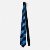 Blauw gloed Muzieknoten Patroon Stropdas 2 (Voorkant)