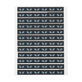 Blauw gloeiende engelenvleugels op zwarte achtergr (Vel)