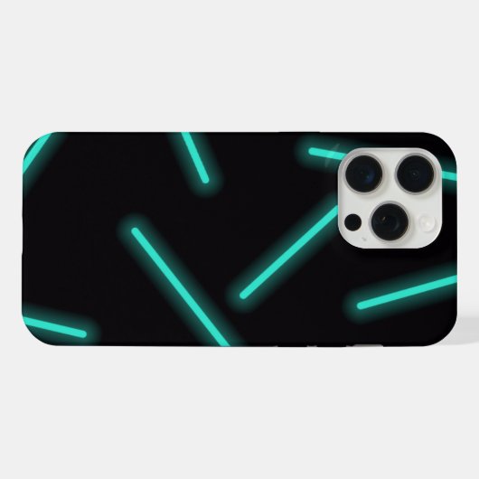 Blauw gloeiende iPhone 15 Pro Max hoesje iPhone Hoesje (Achterkant horizontaal)