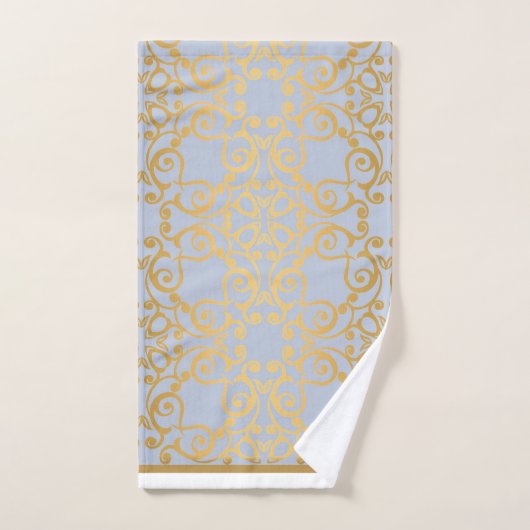 BLAUW GOLD HAMPTONS STIJL BATHROOM TOWEL SET BAD HANDDOEK (Handdoek)