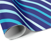 Blauw golvend naadloos patroon cadeaupapier (Rol Hoek)