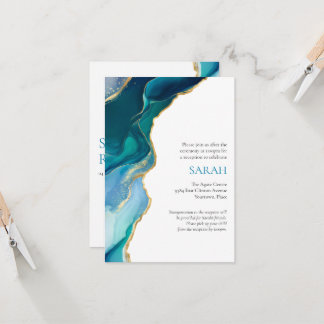 Blauw Goud Agaat Bar of Bat Ontvangstkaart Kaart