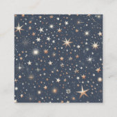 Blauw & Goud Celestial QR Code Informatiekaartje (Achterkant)